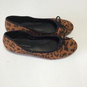 French connection animal print leopard man-made material size 7
